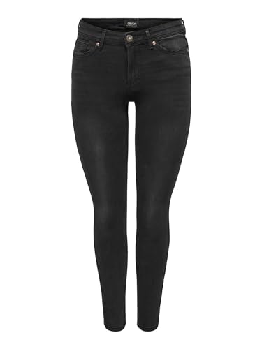 ONLY Damen Jeans 15230459 Washed Black M-32