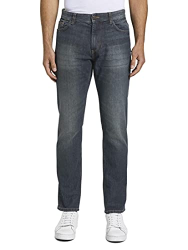 TOM TAILOR Herren Marvin Straight Jeans, 10281 - Mid Stone Wash Denim, 34/34