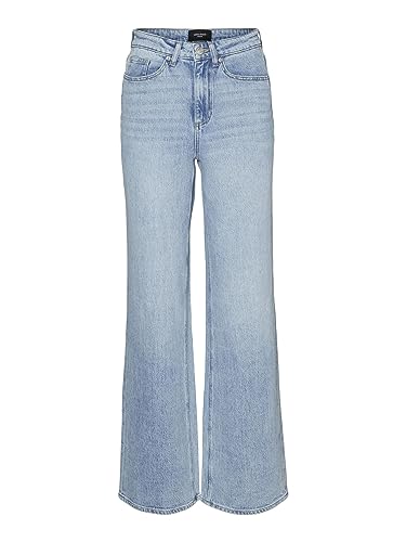 Vero Moda Damen VMTESSA HR Straight RA339 GA NOOS Jeans, Light Blue Denim, 31W / 34L