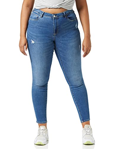 ONLY Damen Jeans 15219241 Medium Blue Denim L-32