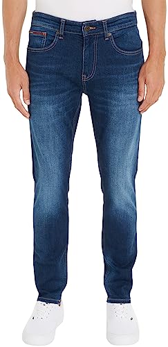 Tommy Jeans Herren Jeans Austin Slim Tapered Asdbs, Aspen Dark Blue Stretch, 32W / 32L