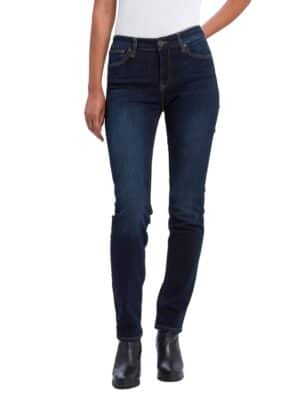 Cross Jeans Damen Jeans Anya - Slim Fit - Dark Blue Used