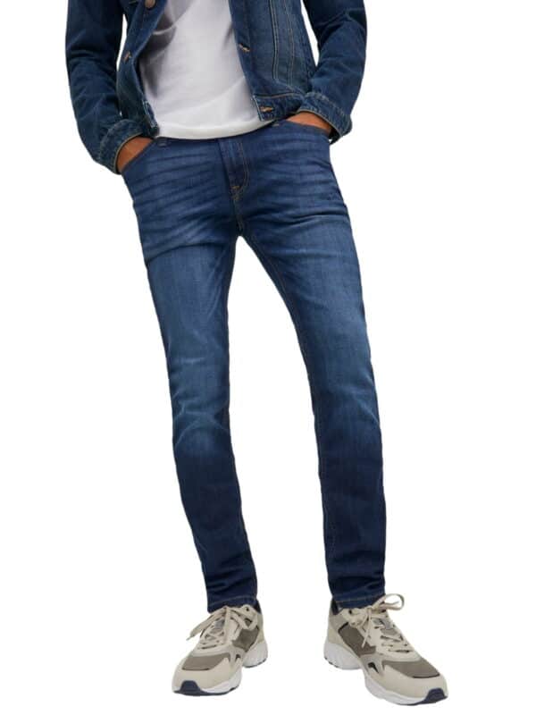 Jack & Jones Herren Jeans JJILIAM JJORIGINAL AM 014 LID - Skinny Fit - Blau - Blue Denim