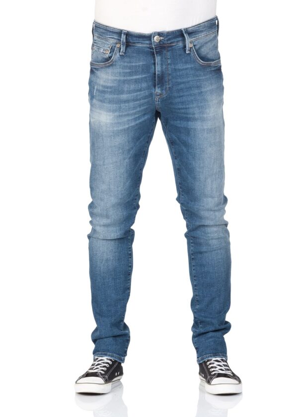 Mavi Herren Jeans James - Skinny Fit - Blau - Mid Brushed Ultra Move