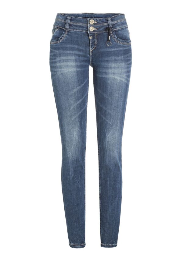 TIMEZONE Damen Jeans EnyaTZ Superstretch - Slim Fit - Blau - Blue Royal Wash