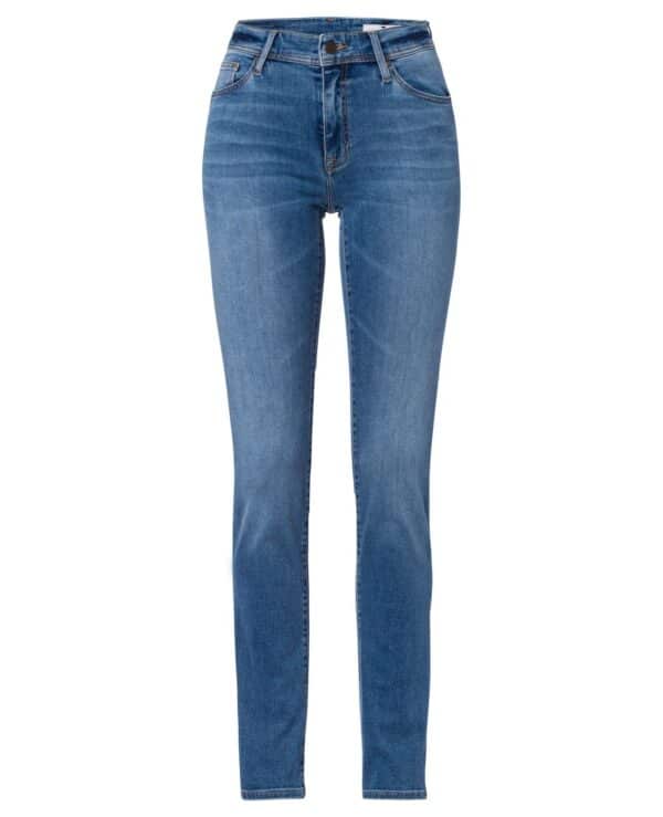 Cross Jeans Damen Jeans Anya - Slim Fit - Blau - Light Mid Blue