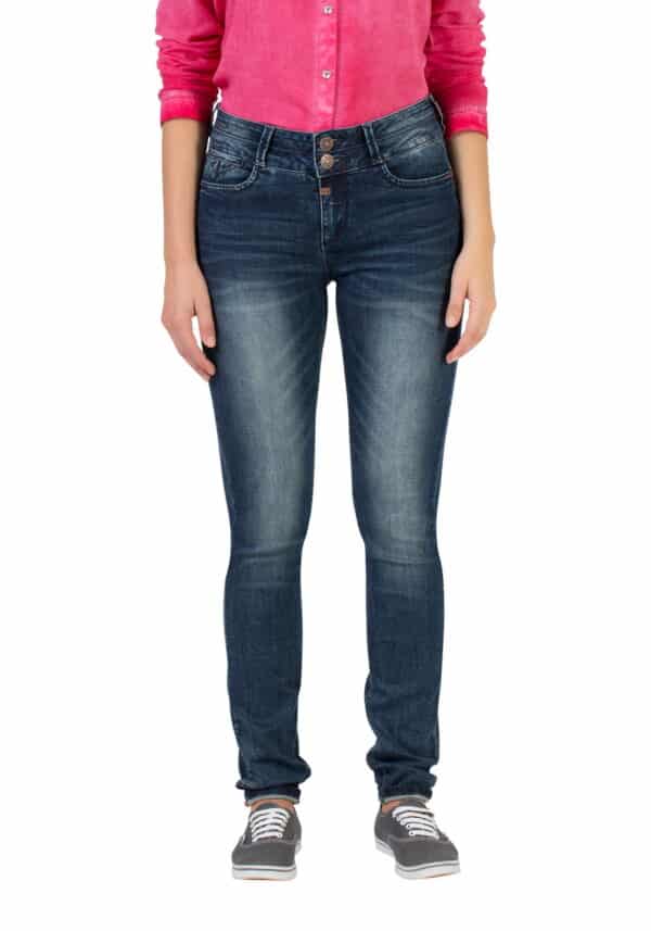 TIMEZONE Damen Jeans EnyaTZ Womenshape - Slim Fit - Blau - Grau