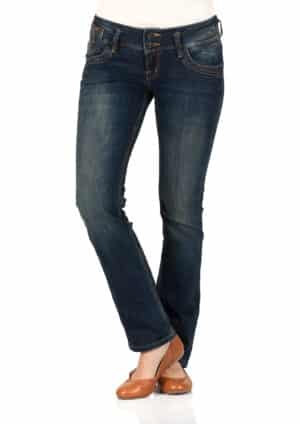 LTB Damen Jeans Jonquil Slim Straight - Blau - Malena Wash