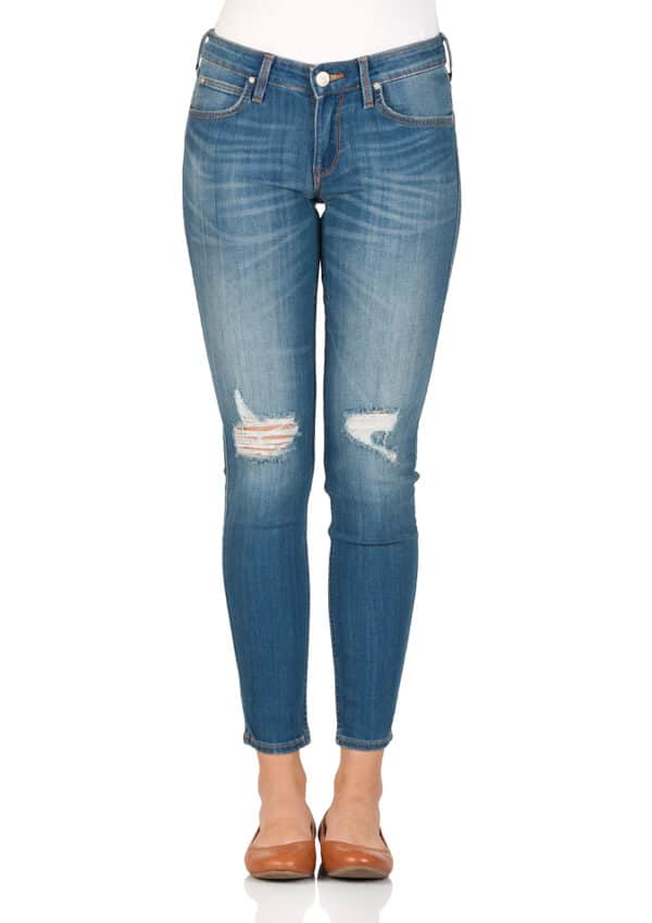 Lee Damen Jeans Scarlett - Skinny Fit - Blau- Slam Damage