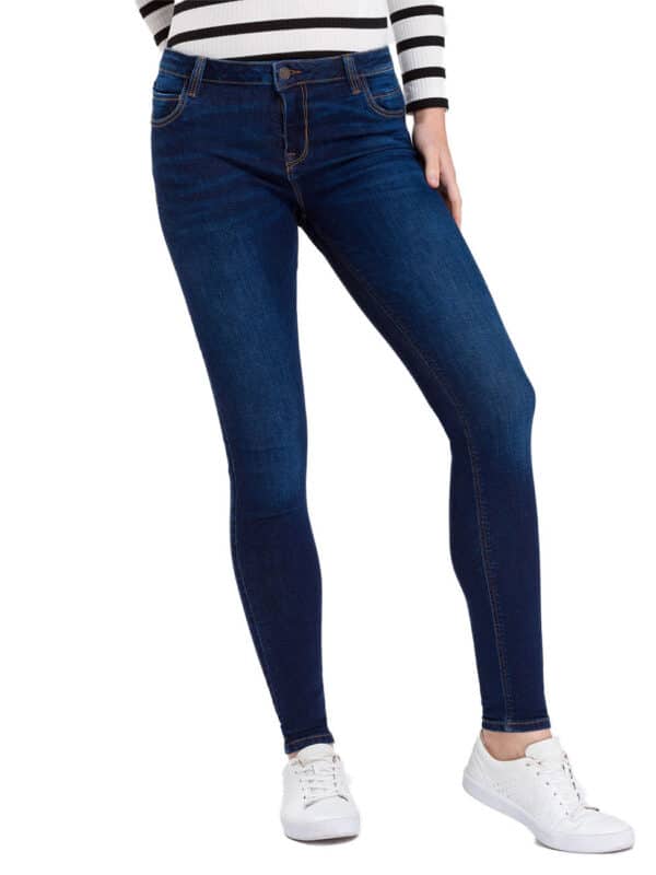 Cross Jeans Damen Push Up Jeans Page - Super Skinny Fit - Blau - Dark Blue