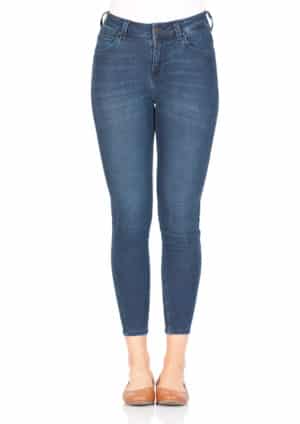 Lee Damen Jeans Scarlett High Cropped - Skinny Fit - Blau - Palooza Blue