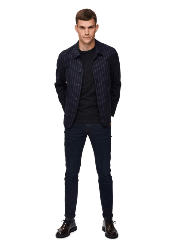 Selected Herren Jeans SLHSLIM-LEON 6155 - Slim Fit - Blau - Blue Black Denim