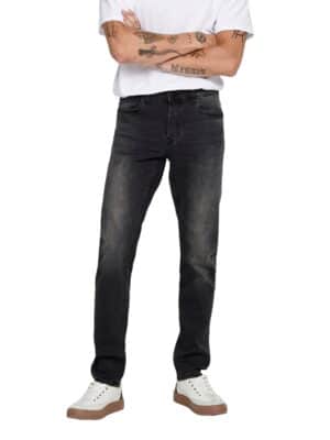 Only & Sons Herren Jeans ONSLOOM BLACK WASHED DCC 0447 - Slim Fit - Schwarz - Black Denim