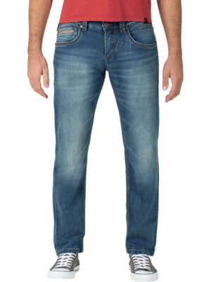 TIMEZONE Herren Jeans Slim EdwardTZ - Slim Fit - Blau - White Used Wash