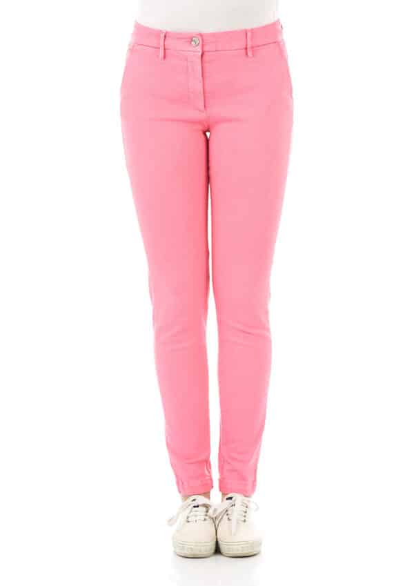 Replay Damen Chino Hose Lysa - Hyperflex Stretch - Slim Fit - Beige -Rosa