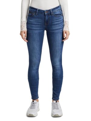 Tom Tailor Denim Damen Jeans Jona - Extra Skinny Fit - Blau - Clean Mid Stone Blue Denim