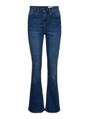 Noisy May Damen Jeans NMSALLIE HW FLARE VI021MB - Flare Fit - Blau - Medium Blue