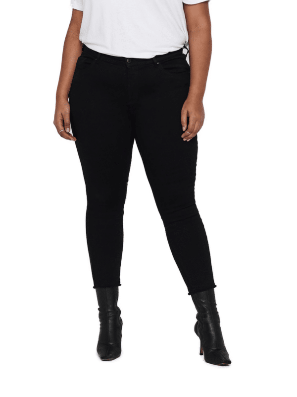 Carmakoma by Only Damen Jeans CARWILLY LIFE REG SK ANK - Skinny Fit - Schwarz - Black - Plus Size