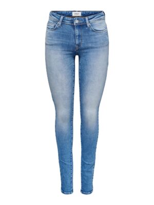 Only Damen Jeans ONLSHAPE LIFE REG SK DNM REA768 - Skinny Fit - Blau - Light Medium Blue Denim