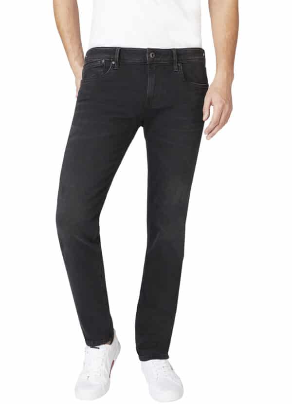 Pepe Jeans Herren Jeans Hatch - Slim Fit - Schwarz - Black Denim