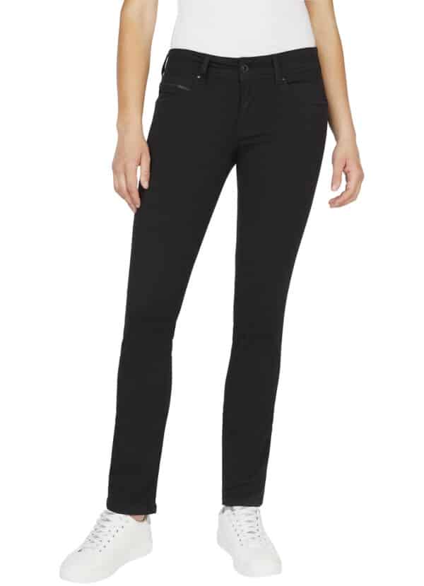 Pepe Jeans Damen Jeans New Brooke - Slim Fit - Schwarz - Stay Black