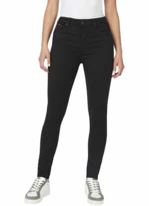 Pepe Jeans Damen Jeans Regent - Skinny Fit - Schwarz - Stay Black