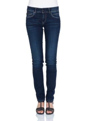 Pepe Jeans Damen Jeans New Brooke - Slim Fit - Blau - Ultra Dark