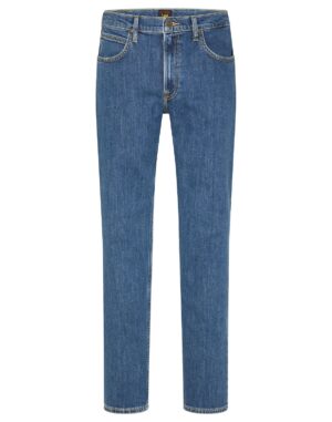 Lee Herren Jeans Brooklyn Straight - Regular Fit - Blau - Mid Stonewash