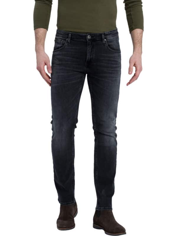 Cross Jeans Herren Jeans Damien - Slim Fit - Schwarz - Black