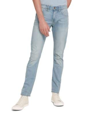 Tom Tailor Denim Herren Jeans Piers - Slim Fit - Blau - Used Bleached Blue Denim