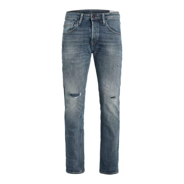 Jack & Jones Herren Jeans JJIMIKE JJWOOD JJ 282 - Relaxed Fit - Blau - Blue Denim