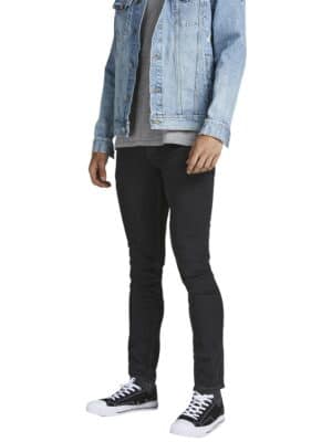 Jack & Jones Herren Jeans JJILIAM JJORIGINAL AM 105- Skinny Fit - Schwarz - Black Denim