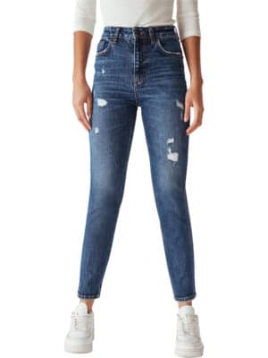 LTB Damen Jeans FREYA Slim Fit High Rise - Blau - Runa Undamaged Safe Wash