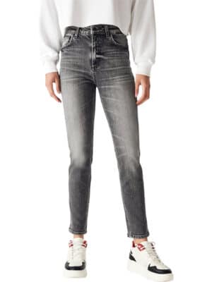 LTB Damen Jeans FREYA Slim Fit High Rise - Grau - Kateri Safe Wash