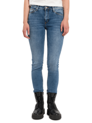 Cross Jeans Damen Jeans ALAN - Skinny Fit - Blau - Sea Blue Washed