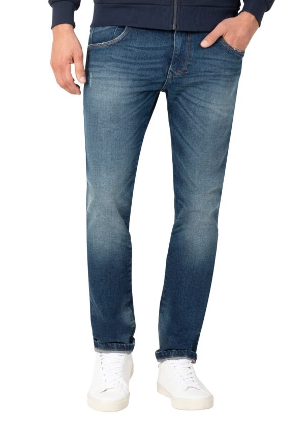 TIMEZONE Herren Jeans SLIM SCOTTTZ - Slim Fit - Blau - Dark Riged Wash