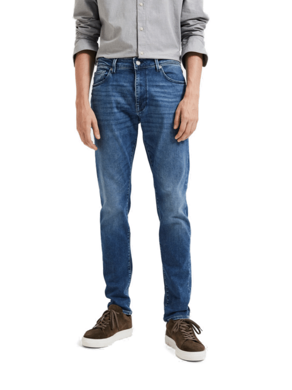 Selected Homme Herren Jeans SLH175-SLIMLEON 31601 - Slim Fit - Blau - Medium Blue Denim