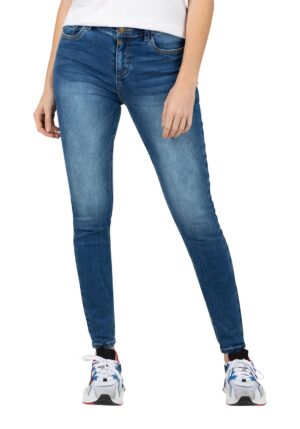 TIMEZONE Damen Jeans TIGHT ALEENATZ WOMANSHAPE - Tight Fit - Blau - Glow Blue Wash