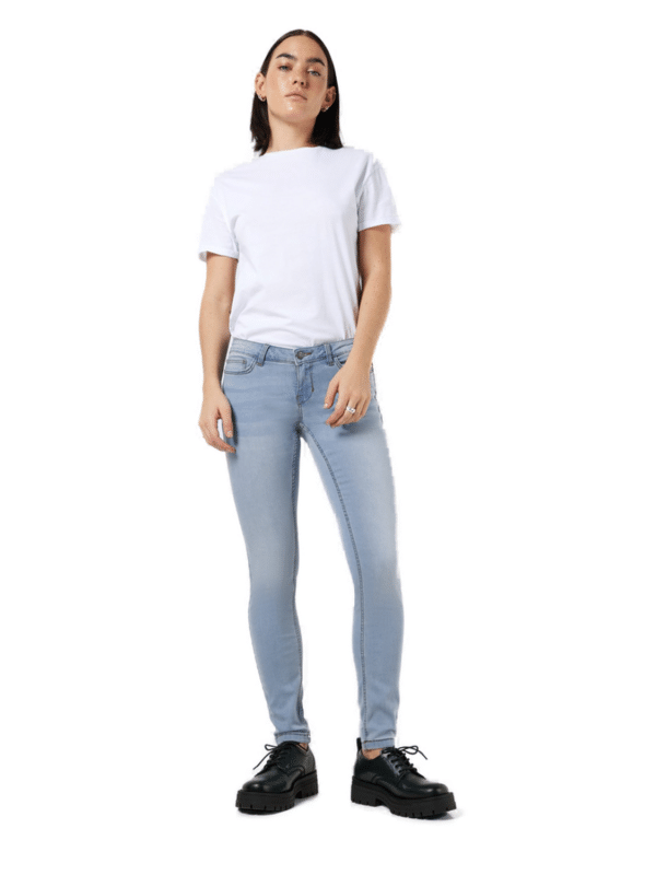 Noisy May Damen Jeans NMALLIE Skinny Fit Blau - Light Blue Denim