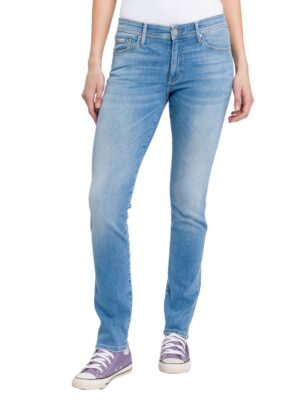 Cross Jeans Damen Jeans ANYA - Slim Fit - Blau - Medium Blue