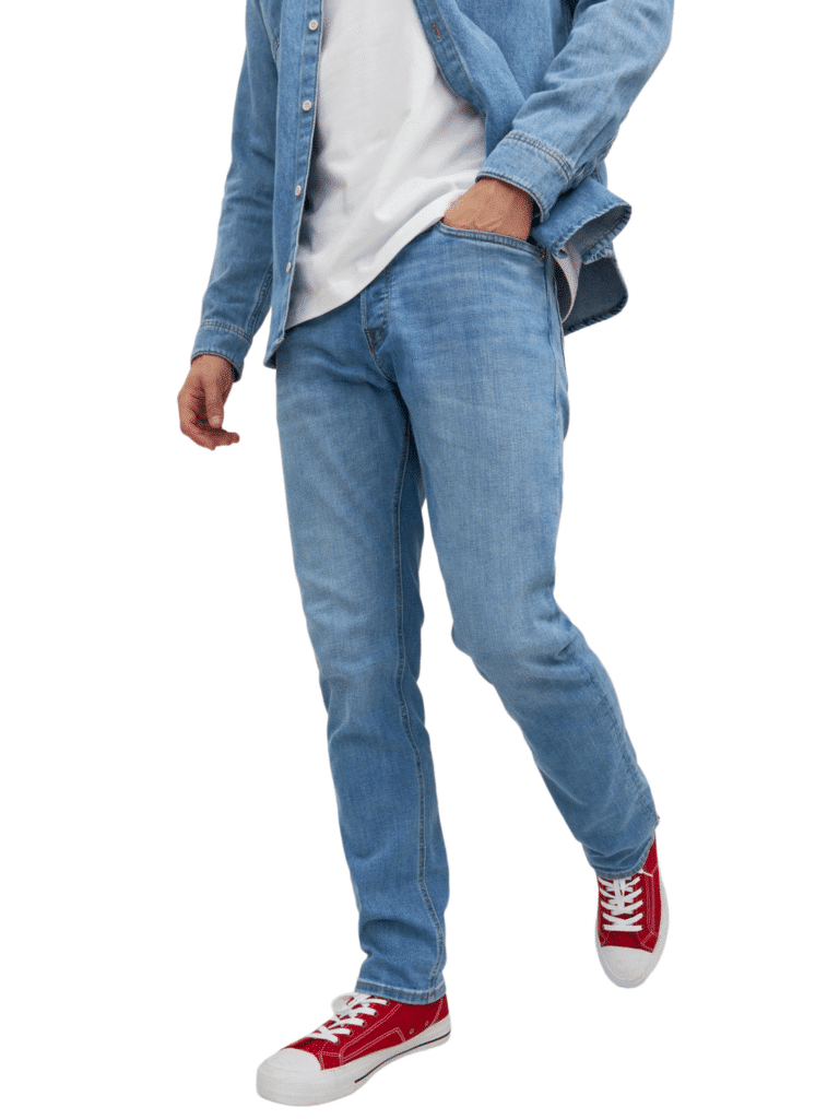 Jack & Jones Herren Jeans JJITIM JJORIGINAL AM 783 - Slim Fit - Blau - Blue Denim