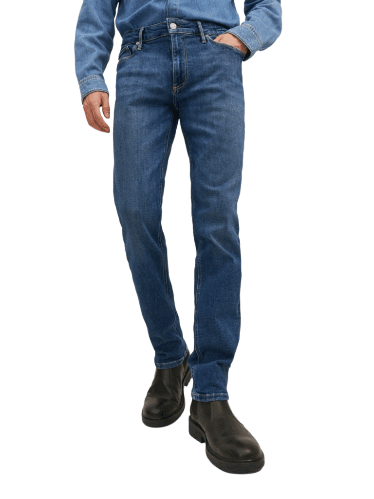 Jack & Jones Herren Jeans JJICLARK JJEVAN JOS 298 - Regular Fit - Blau - Blue Denim