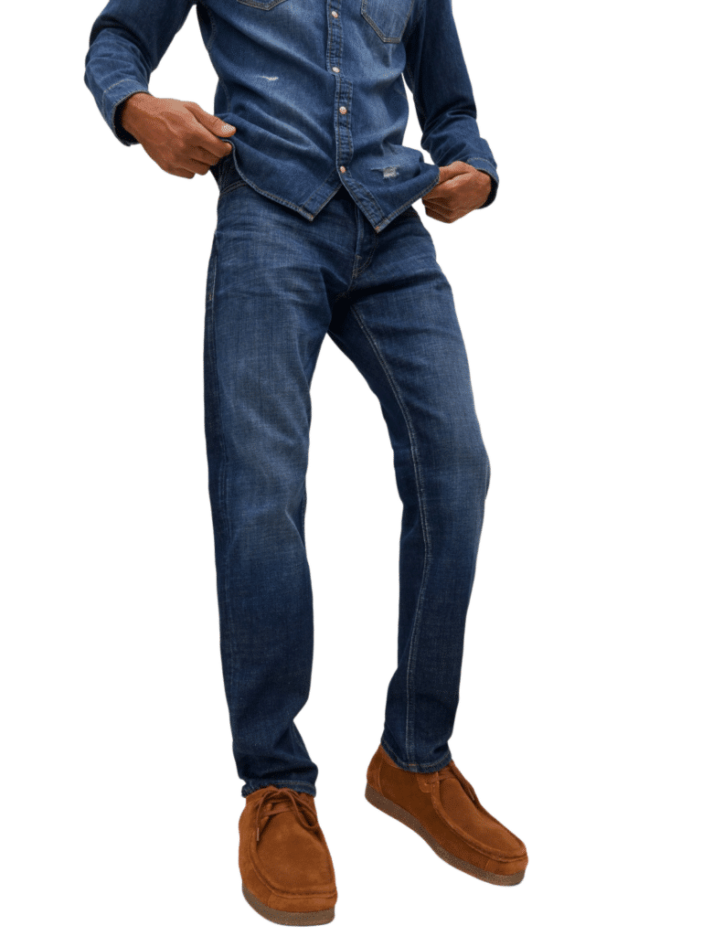 Jack & Jones Herren Jeans JJIMIKE JJORIGINAL JOS 211 - Relaxed Fit - Blau - Blue Denim