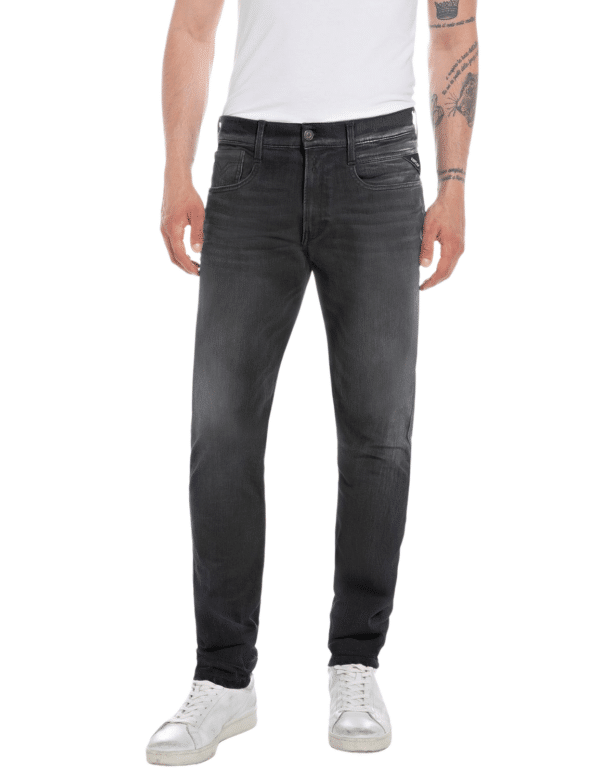 Replay Herren Jeans ANBASS - Slim Fit - Schwarz - Black Denim