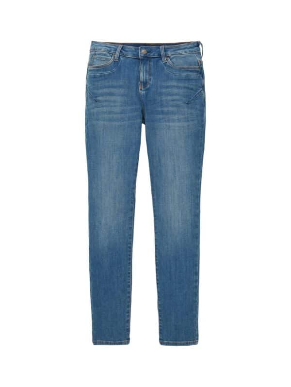 Tom Tailor Damen Jeans TAPERED RELAXED - Relaxed Fit - Blau Used Mid Stone Blue Denim